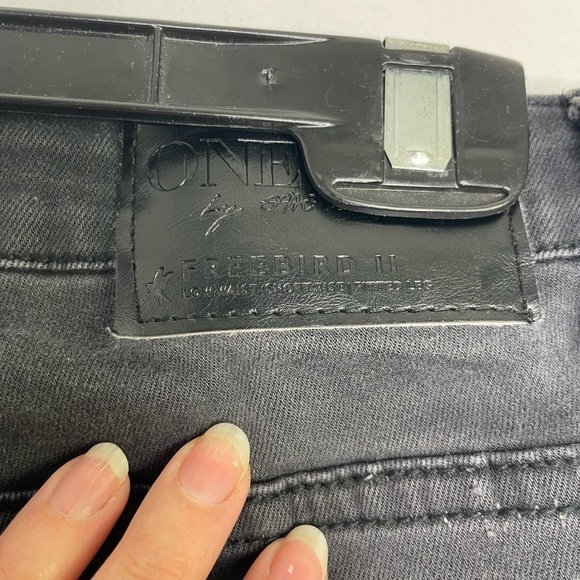 ONE X oneteaspoon Freebird II short rise distressed shark bites hem jeans - Picture 6 of 10